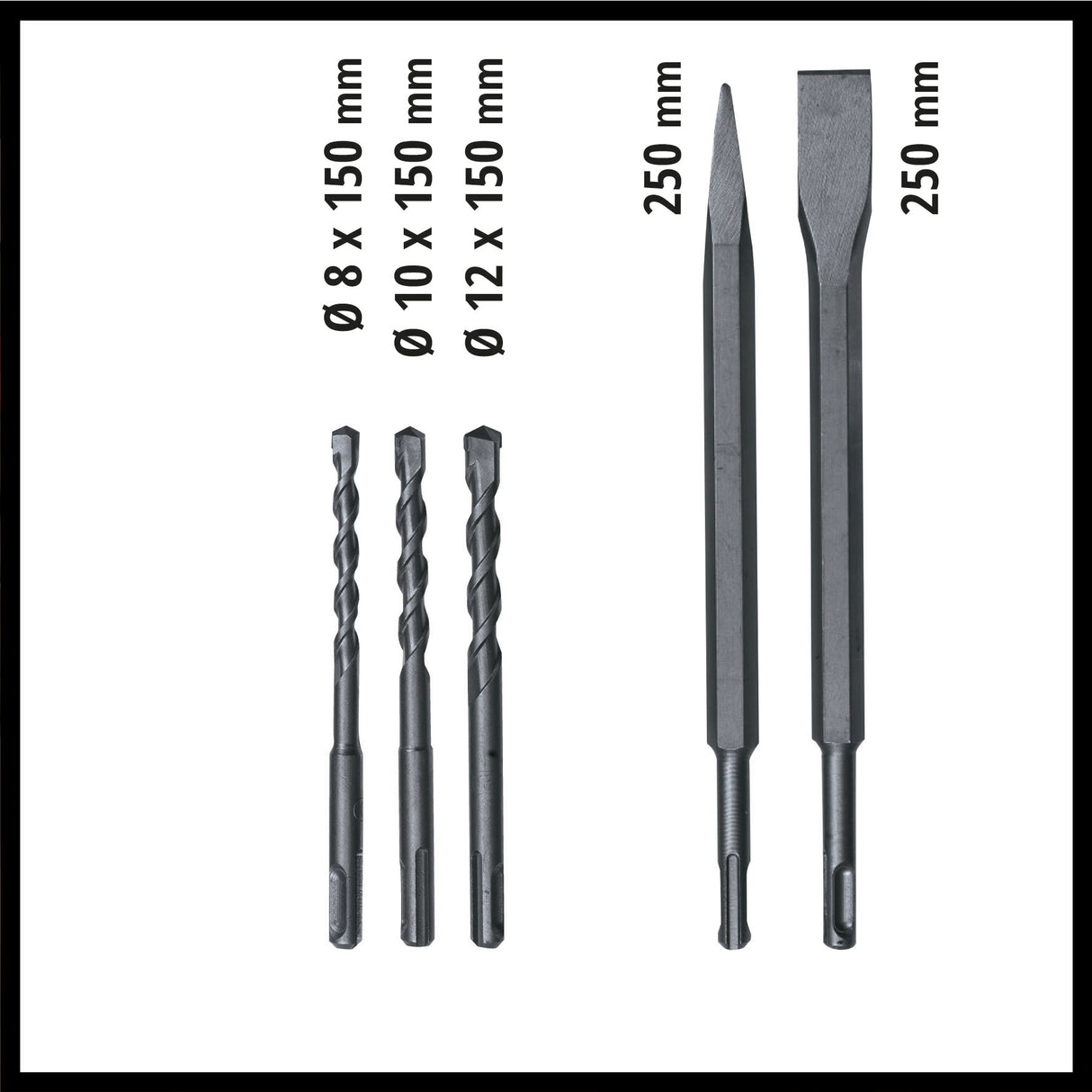Ciocan rotopercutor Einhell TE-RH 32 4F Kit, 1250 W, 5 Jouli, capacitate de gaurire in beton de 32 mm, SDS Plus, maner antivibratii, incl. cutie electrica, 3 burghie, dalti ascutite si plate