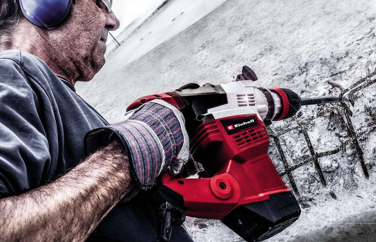 Ciocan rotopercutor Einhell TE-RH 38 3F, 1050 W, forta de impact 9 J, adaptor SDS-max, opritor de adancime de gaurire metalica, capacitate de gaurire 38 mm in beton