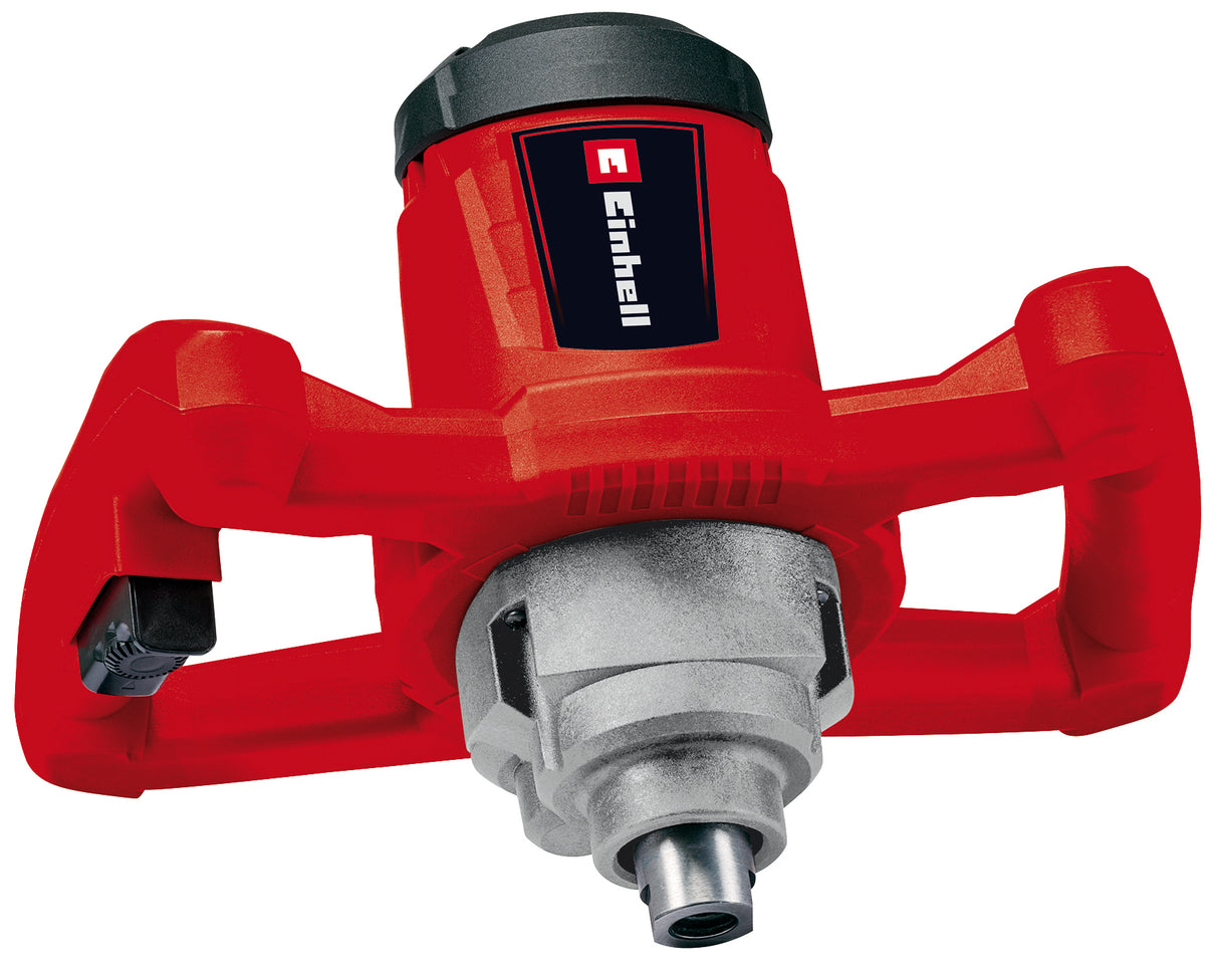 Einhell TC-MX 1200 E festék- és habarcskeverő/keverőgép, 1200 W, 680 perc-1, kompakt, 1 sebességes készülék viszkózus anyagok keveréséhez, elektronikus sebességszabályozás, ergonomikus fogantyúk, M14 menet, keverővel együtt M-hez