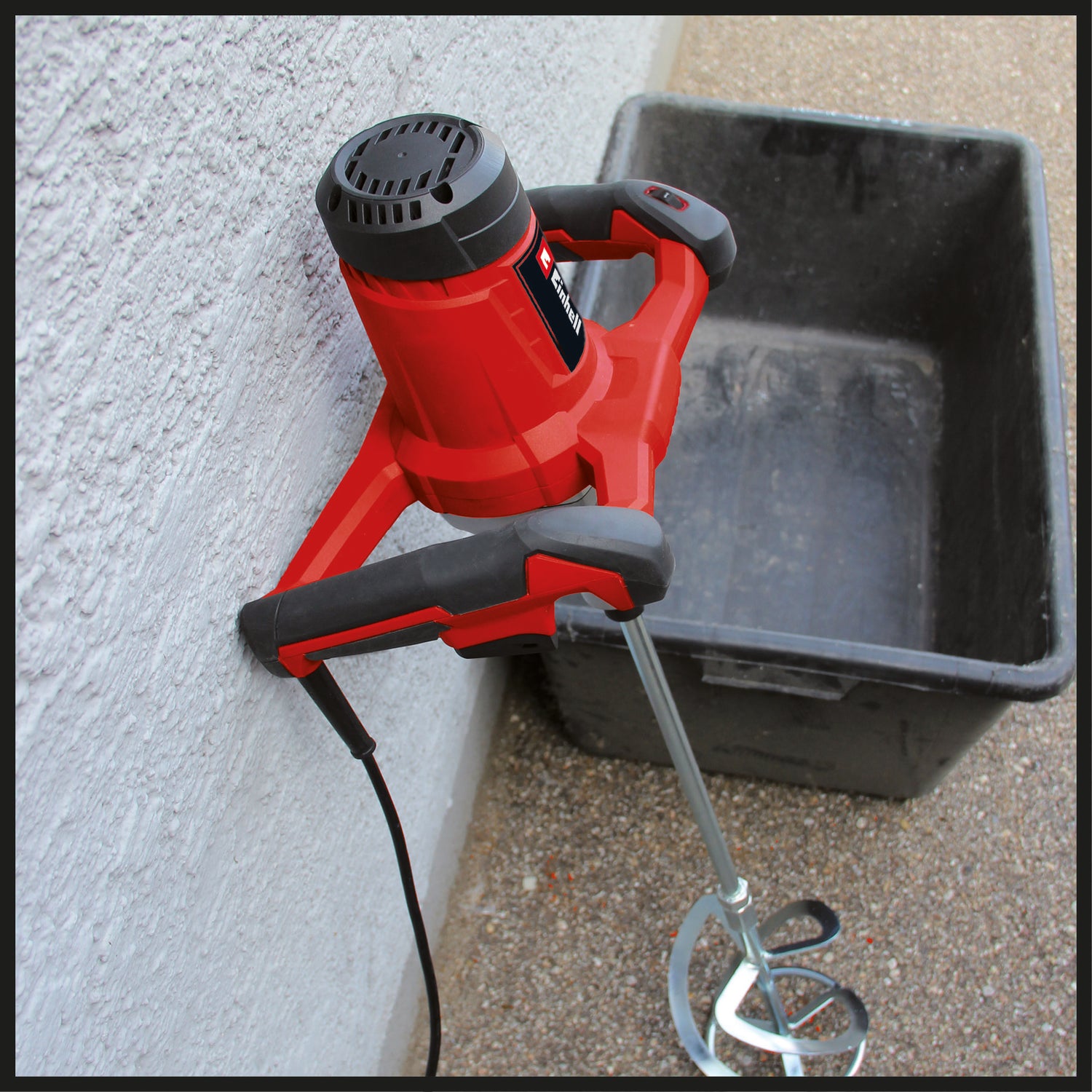 Einhell TC-MX 1400-2 E festék- és habarcskeverő, 1400 W, 0-780 1/perc, M14, elektronikus fordulatszám-szabályozás, alumínium ház, keverőlapáttal együtt