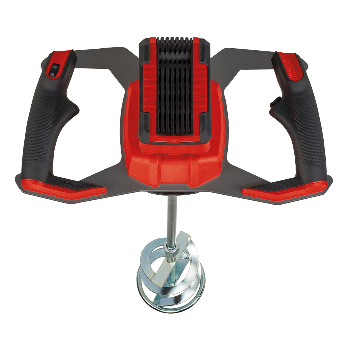 Akkumulátoros festék- és habarcskeverő Einhell Professional TP-MX 18-2 Li BL Solo Power X-Change2 sebességfokozat, szénkefe nélküli motor, max. 720 fordulat/perc, sebességszabályozás, Ø120 mm keverőszárral, akkumulátor nélkül