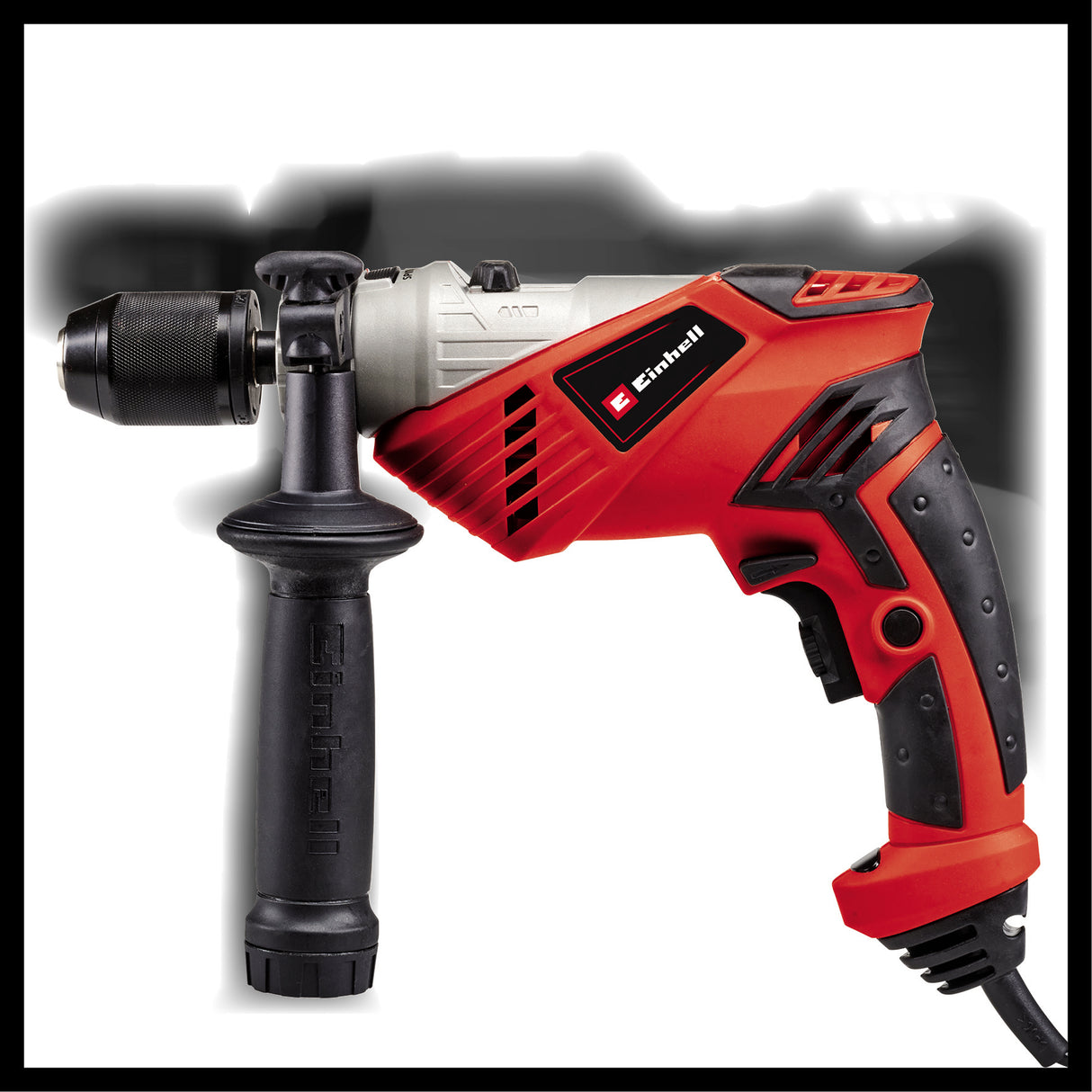 Einhell TE-ID 650 E ütvefúró, 650 W, minőségi fém tokmány, mindkét irányú forgás, mélységütköző fém fúrásához, "press&amp;lock" tengelyreteszelés