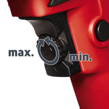 Masina de insurubat pentru gips-carton Einhell TH-DY 500 E, 230 V, 500 W, 0-2.200 1/min, actionare automata pornire-oprire, cap de transmisie din aluminiu, depozit magnetic pentru biti, carlig pentru curea
