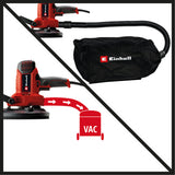 Einhell TC-DWS 225 fal-/gipszkartoncsiszoló (1220 W, csiszolókorong kefegyűrűvel, beépített porelszívás, 6 db 225 mm átmérőjű csiszolópapírral)