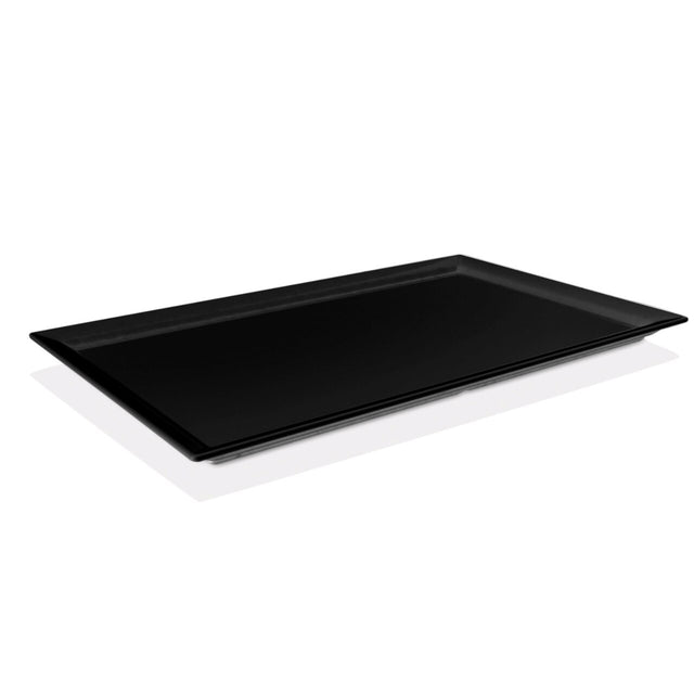 Tavă dreptunghiulară GN 1/4 melamină, neagră 265x162x(H)30 Fine Dine