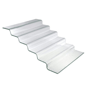 Scara bufet din sticla transparenta Vetro in sase trepte, 600x455x(H)240mm