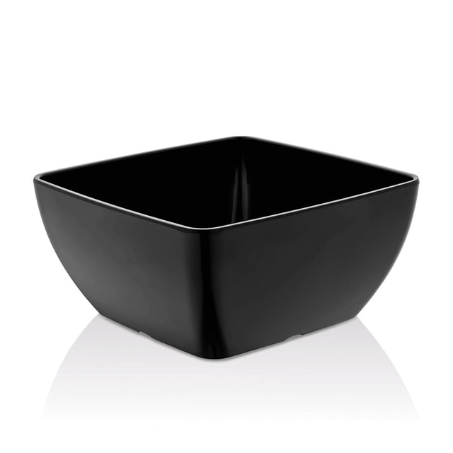 Bol pătrat din melamină negru, 190x190x(h)90 mm