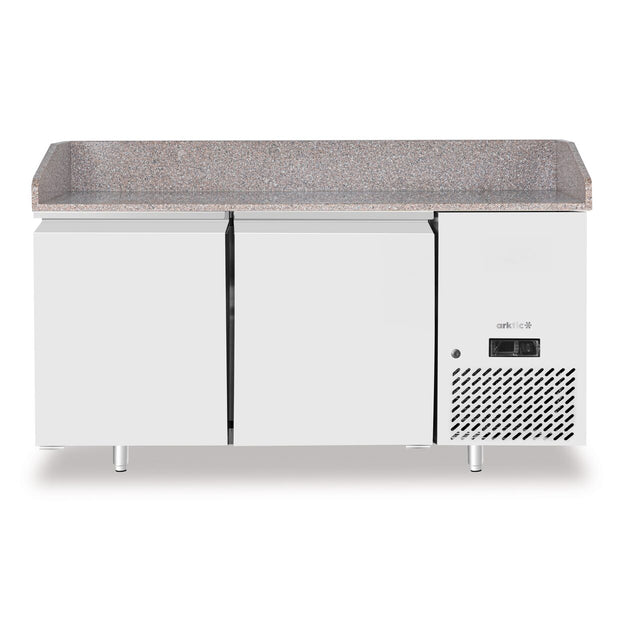 Masa racire pt pizza, blat de granit, 2 usi., Arktic, 250L,  230V/250W, 1510x800x(H)875mm