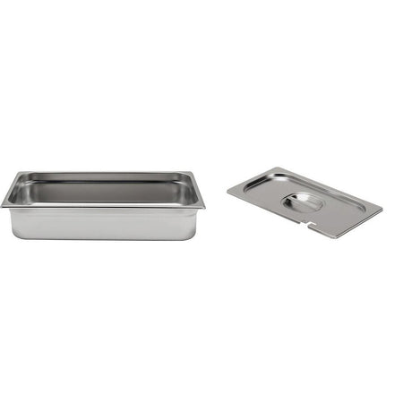 Pachet Tava GN 1/1 100mm 13.2L + Capac GN 1/1 cu fanta