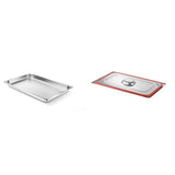 Pachet Tava GN 1/1 20mm 2.6L + Capac GN 1/1 banda silicon