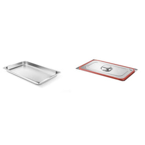 Pachet Tava GN 1/1 20mm 2.6L + Capac GN 1/1 banda silicon