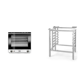 Pachet Cuptor convectie H90S 2670W + Suport podea inox