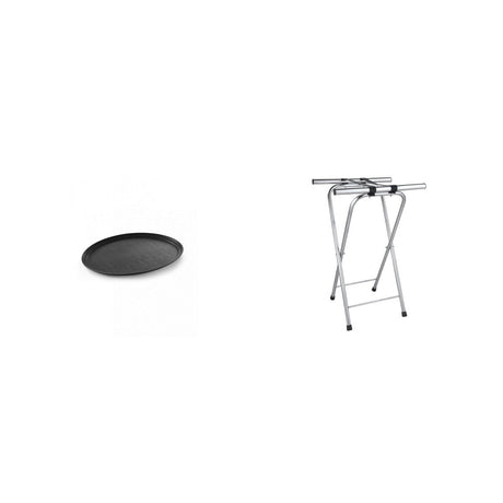 Pachet Tava servire ovala XL 735x600mm + Suport pliabil