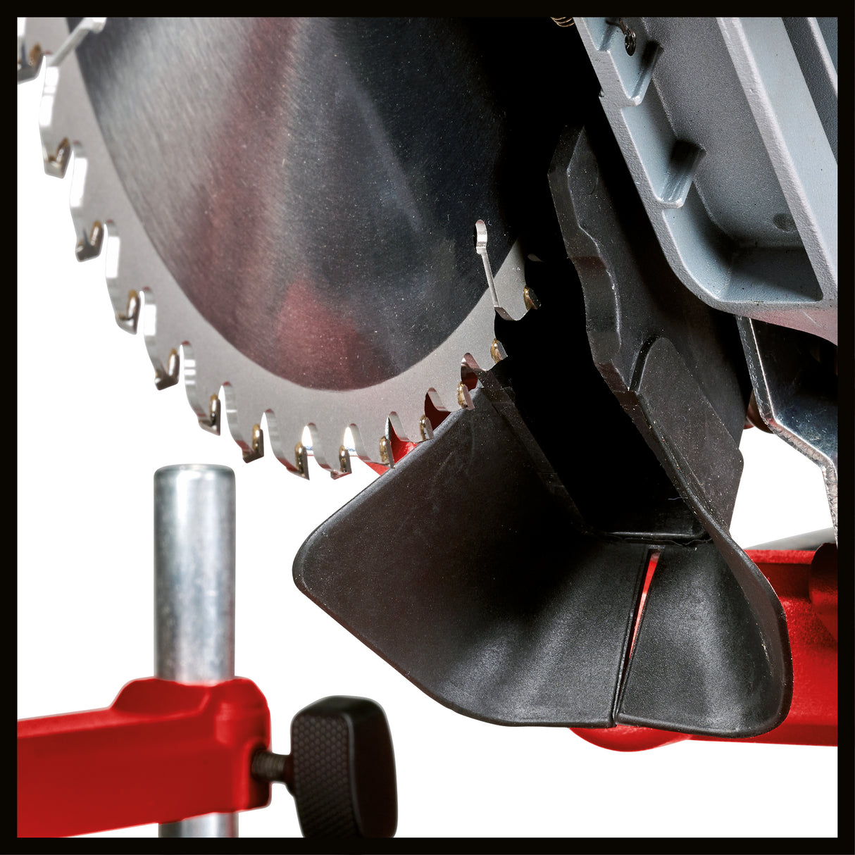 Einhell TC-SM 216 körfűrész vontatással, kereszt- és szögvágással, 1600 W, forgótányér gyorsbeállítással és reteszelő pozíciókkal, lézer, bal+jobb befogás, orsóretesz, keményfém fűrészlappal együtt