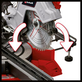 Fierastrau circular Einhell TE-SM 8 L Dual, 1800 W, lama de Fierastrau Ø 216 mm, latime de taiere 305 mm, adancime de taiere 65 mm, laser cu linie de taiere, inclinare a capului Fierastraului pe ambele parti