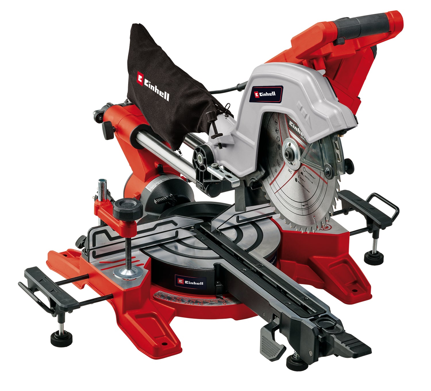 Einhell TE-SM 10 L Dual körfűrész, 2100 W, fűrészlap Ø 254 mm, vágási szélesség 305 mm, vágási mélység 85 mm, lézer vágóvonallal, mindkét oldalon dönthető fűrészfej