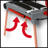 Masina de taiat placi radiale Einhell TE-TC 620 U, 800 W, lungime de taiere extra-lunga, cadru de baza robust pliabil, roti/maner de transport, ghidaj motor cu rulmenti cu bile in 6 directii