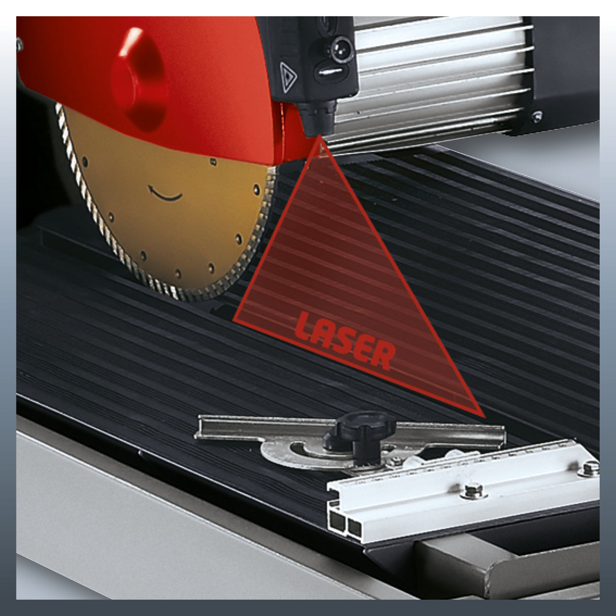Einhell TE-SC 570 L kővágó gép, 1500 W, maximális vágási magasság 60 mm, turbó gyémánt vágótárcsa Ø250 x Ø25,4 mm, kivehető lézer