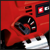 Fierastrau pendular Einhell TC-JS 80/1, 550 W, viteza de taiere 1000-3000 rpm, control electronic al vitezei, cursa pendul in 4 trepte, aspirare praf, schimbare lama fierastrau fara unelte
