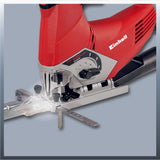 Fierastrau pendular Einhell TE-JS 100, 750W, 800-3000 rpm, adancime maxima de taiere 100mm, functie de suflare a prafului, lumina LED, incl. geanta de transport