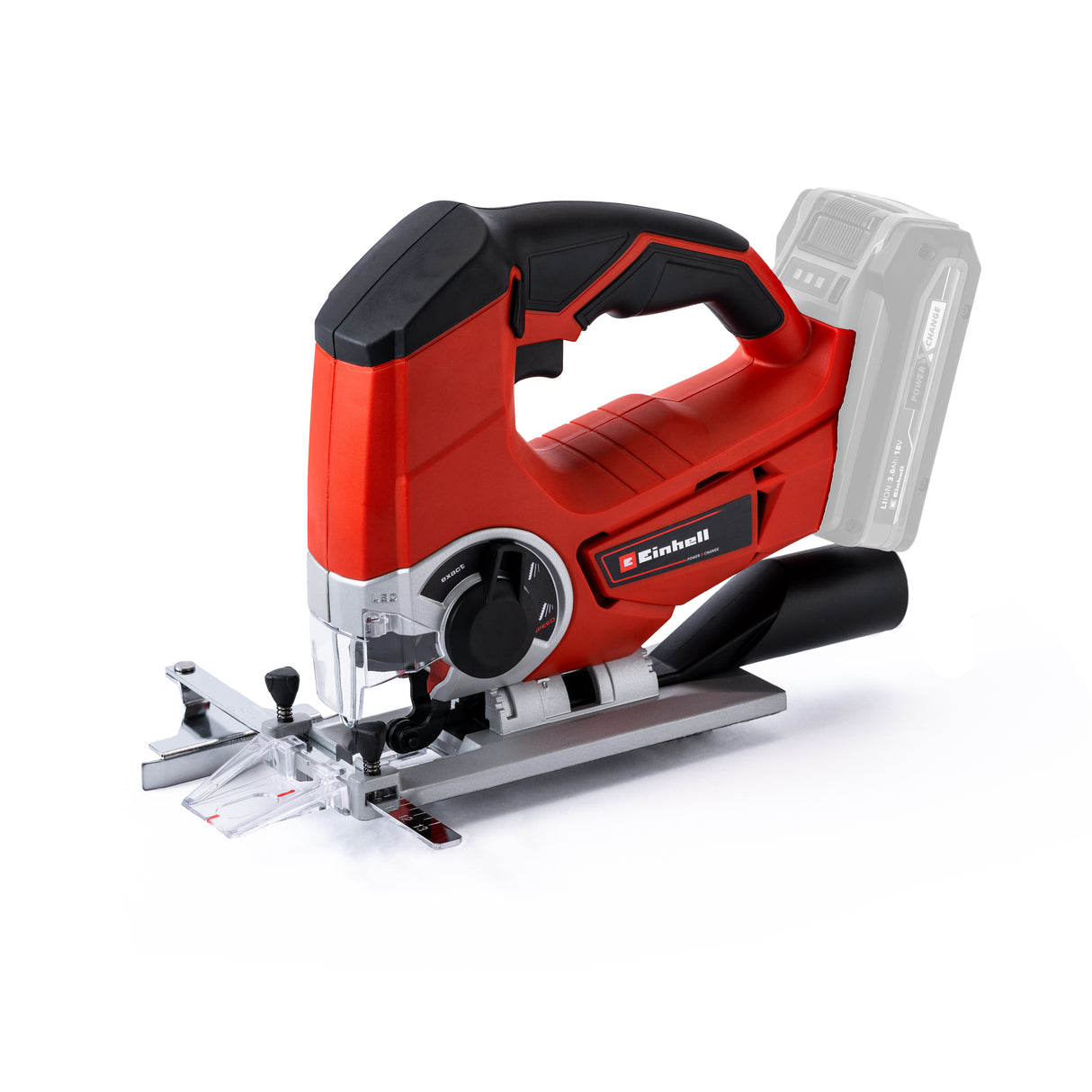Fierastrau circular cu acumulator Einhell TE-JS 18/80 Li-Solo, sistem de 18 V, 2400 1/min, adancime maxima de taiere 80 mm, fara acumulator si incarcator