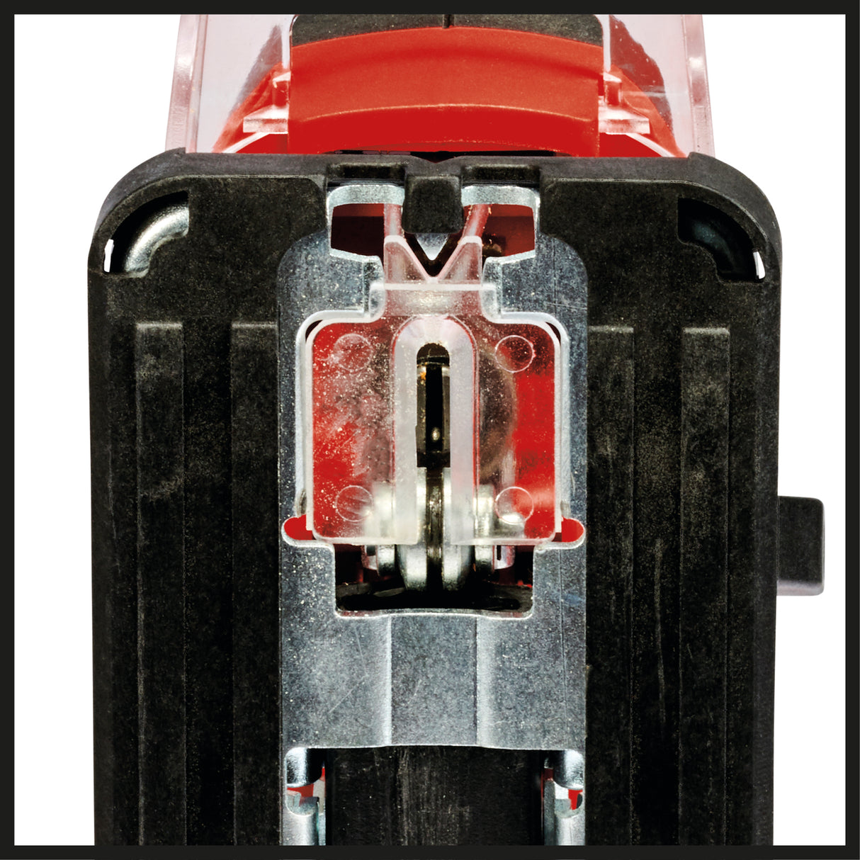 Fierastrau pendular pe acumulator Einhell TC-JS 18 Li Power X-Change, Li-Ion, 18V, inaltime cursa 20 mm, taieturi oblice max. 45°, functie cursa pendul, suport lama ferastrau fara unelte, include lama ferastrau, fara baterie si incarcator