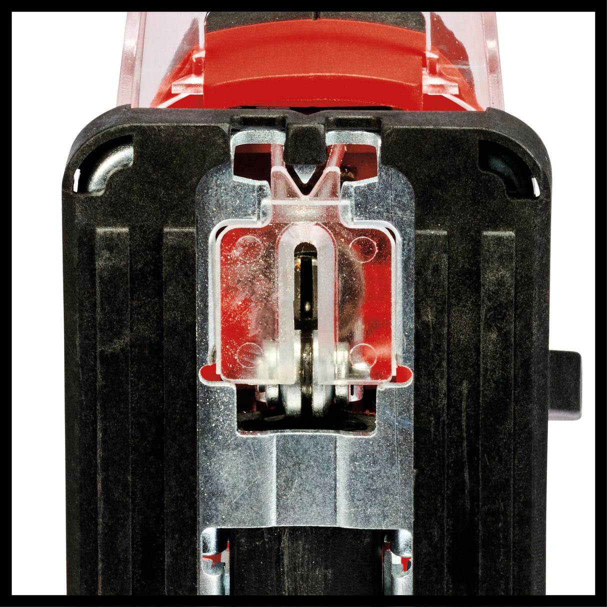 Fierastrau vertical pe acumulator Einhell TC-JS 18 Li (1x, 2, 5 Ah Power X-Change (Li-Ion, 18 V, functie de cursa a pendulului, adaptor de aspirare, inclusiv 1 acumulator de 2,5 Ah, dispozitiv de incarcare si geanta