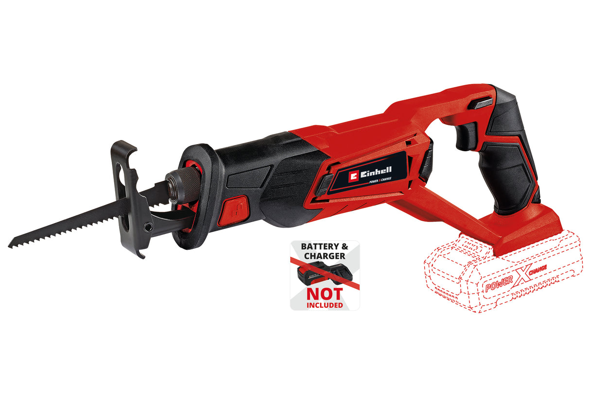 Fierastrau universal tip sabie pe acumulator Einhell TE-AP 18/22 Li-Solo, pachet de baterii de 18 V, max. 2.600 1/min, diametru maxim de taiere 100 mm, furnizat fara acumulator si incarcator