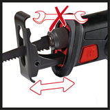 Fierastrau universal tip sabie pe acumulator Einhell TE-AP 18/22 Li-Solo, pachet de baterii de 18 V, max. 2.600 1/min, diametru maxim de taiere 100 mm, furnizat fara acumulator si incarcator