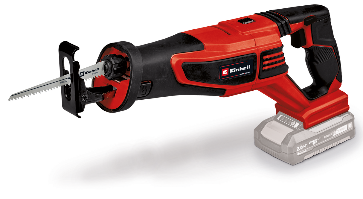 Fierastrau universal tip sabie pe acumulator Einhell Professional TP-AP 18/28 Li BL - Solo Power X-Change, 18 V, inaltime cursa 28 mm, motor fara perii, maner principal rotativ, functie antivibratii, fara acumulator