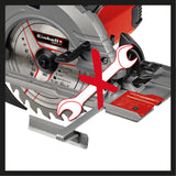 Einhell TE-CS 190/1 kézi körfűrész, 1500 W, 5500 fordulat/perc, szerszám nélküli állítás, nagy fogantyú, alumínium fűrészasztal, orsóretesz, keményfém fűrészlappal együtt