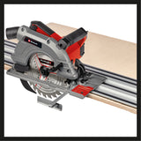Einhell TE-CS 190/1 kézi körfűrész, 1500 W, 5500 fordulat/perc, szerszám nélküli állítás, nagy fogantyú, alumínium fűrészasztal, orsóretesz, keményfém fűrészlappal együtt