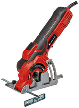 Fierastrau circular manual mini Einhell TC-CS 89, 600 W, reglare usoara fara unelte a adancimii de taiere pana la max. 27 mm, sistem de blocare a axului, lama de Fierastrau TCT, opritor paralel