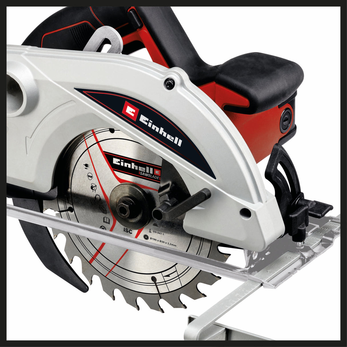 Fierastrau circular manual Einhell TC-CS 1410, 1.410 W, reglare fara unelte, despicator, incl. lama de Fierastrau din carbura de 190x30 mm Ø, compatibil cu sina de ghidare Einhell