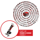 Fierastrau circular portabil mini pe acumulator Einhell TE-CS 18/89 Li-Solo Power X-Change (litiu-ion, reglare a adancimii de taiere fara unelte, masa de Fierastrau de inalta calitate, fara acumulator sau incarcator