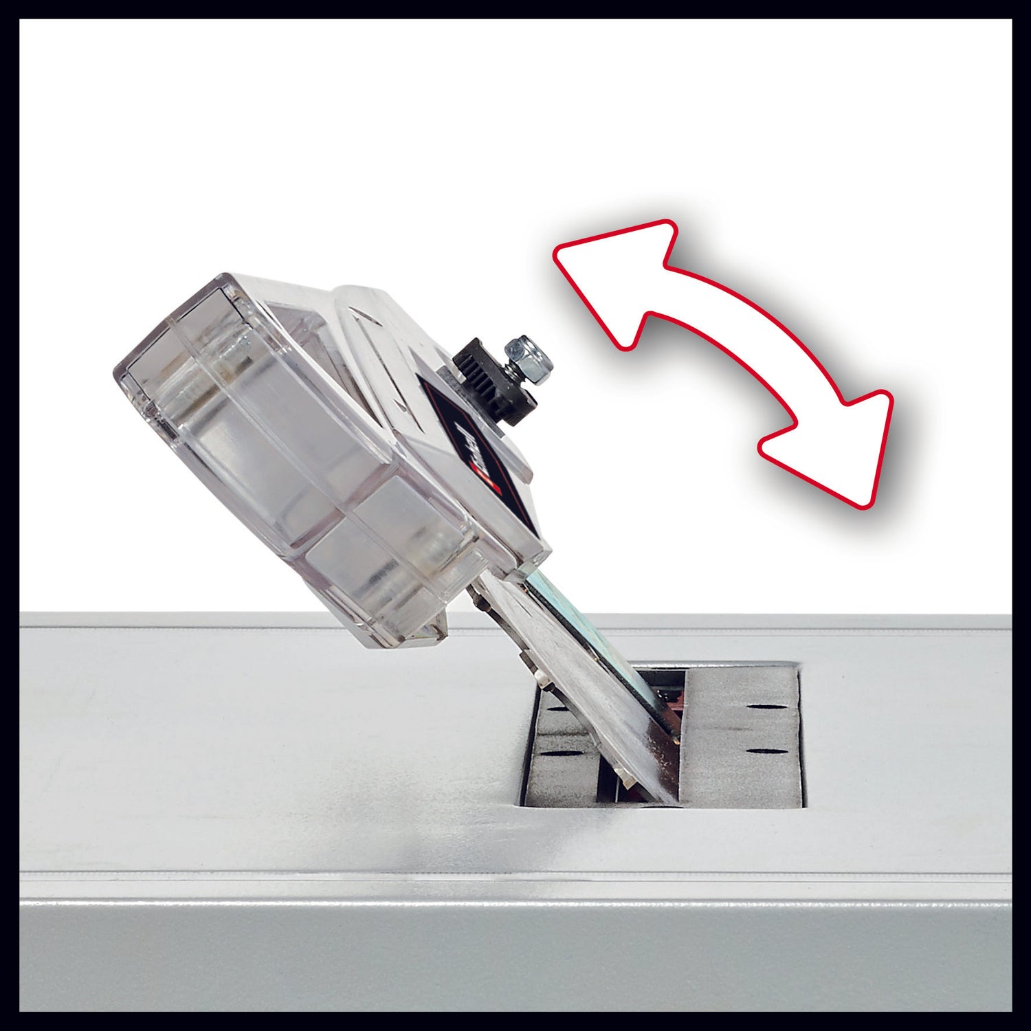 Fierastrau circular de banc Einhell TC-TS 210 max. 1200 W, decuplare la suprasarcina, opritor paralel cu clema, opritor unghiular +/- 60°, inaltimea lamei de Fierastrau reglabila + poate fi inclinata la 45°