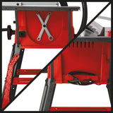 Fierastrau circular de banc Einhell TC-TS 2025/2 U, max. 2.000 W, lama de Fierastrau cu functie de reglare a inaltimii/unghiului, opritor paralel, opritor unghiular +/- 60°, suprafata de sprijin stanga/dreapta