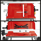 Einhell TE-CC 250 UF asztali körfűrész, max. 2000 W, formátumsín, könnyű indítás, alumínium asztal, párhuzamos és kereszt-/szögütköző, összecsukható és mobil