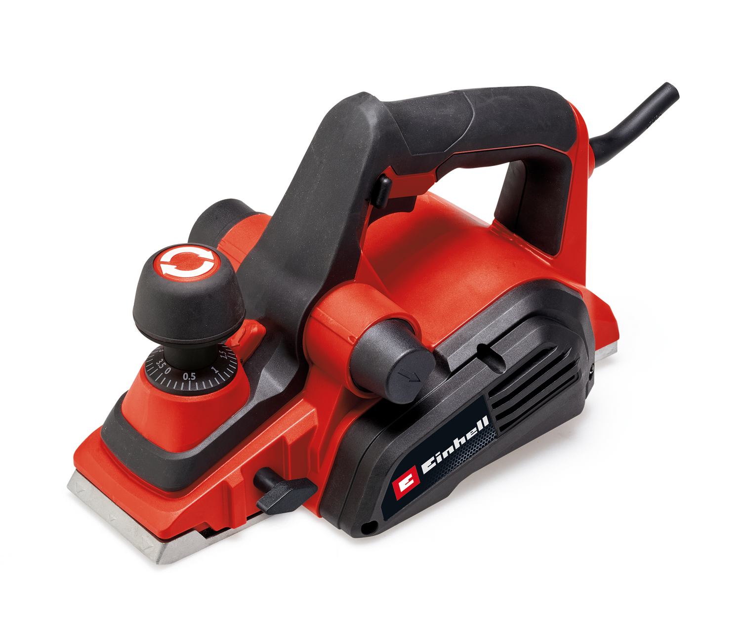 Einhell TE-PL 920 gyalu, 920 watt, vágási mélység akár 3,5 mm, nagy pengéjű orsó, automatikus parkolópapucs, hosszanti vezetővel, elszívó adapterrel és 2 megfordítható TCT késsel