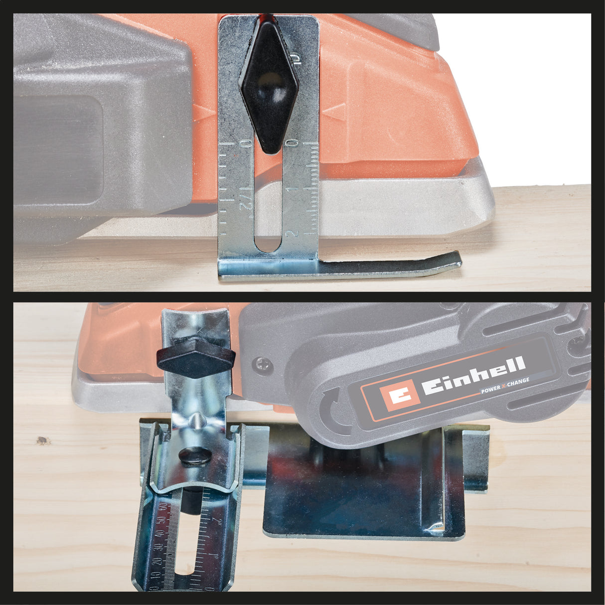 Rindea pe acumulator Einhell TE-PL 18/82 Li-Solo Power X-Change (18 V, latime rindea 82 mm, adancime de taiere de pana la 2 mm, ax cutit mare, sabot de parcare automat, placa de baza din aluminiu, fara acumulator si incarcator