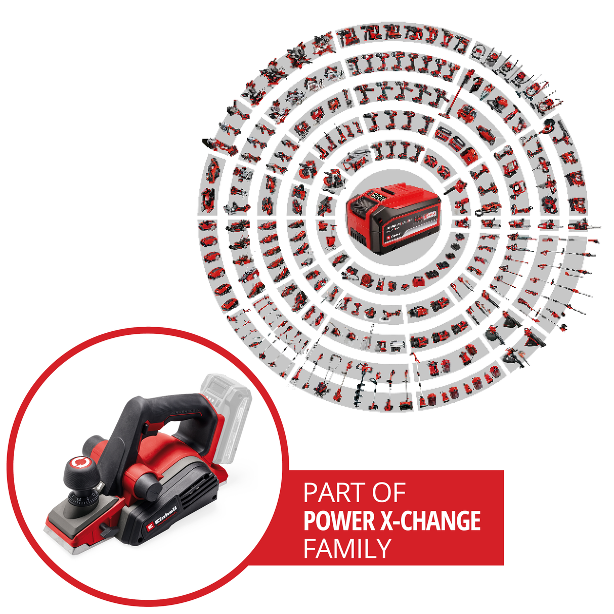 Rindea electrica fara fir Einhell Professional TP-PL 18/3 Li BL - Solo Power X-Change (18 V, fara perii, latime rindeluire 82 mm, adancime pana la 3 mm, ax cutit, talpa parcare, fara acumulator)