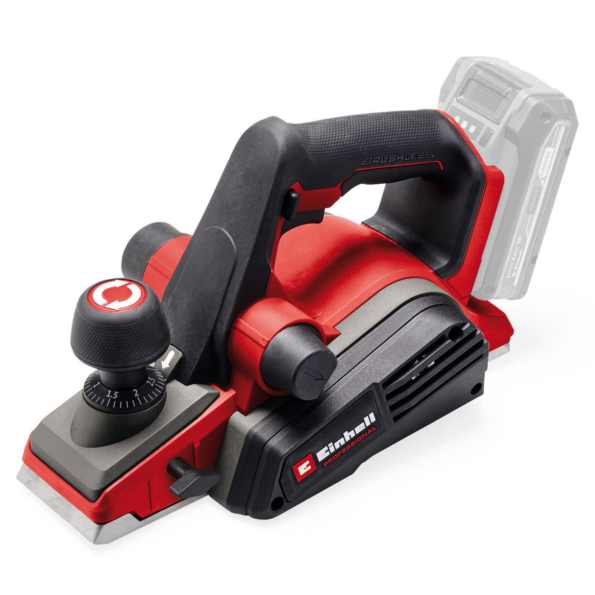 Rindea electrica fara fir Einhell Professional TP-PL 18/3 Li BL - Solo Power X-Change (18 V, fara perii, latime rindeluire 82 mm, adancime pana la 3 mm, ax cutit, talpa parcare, fara acumulator)