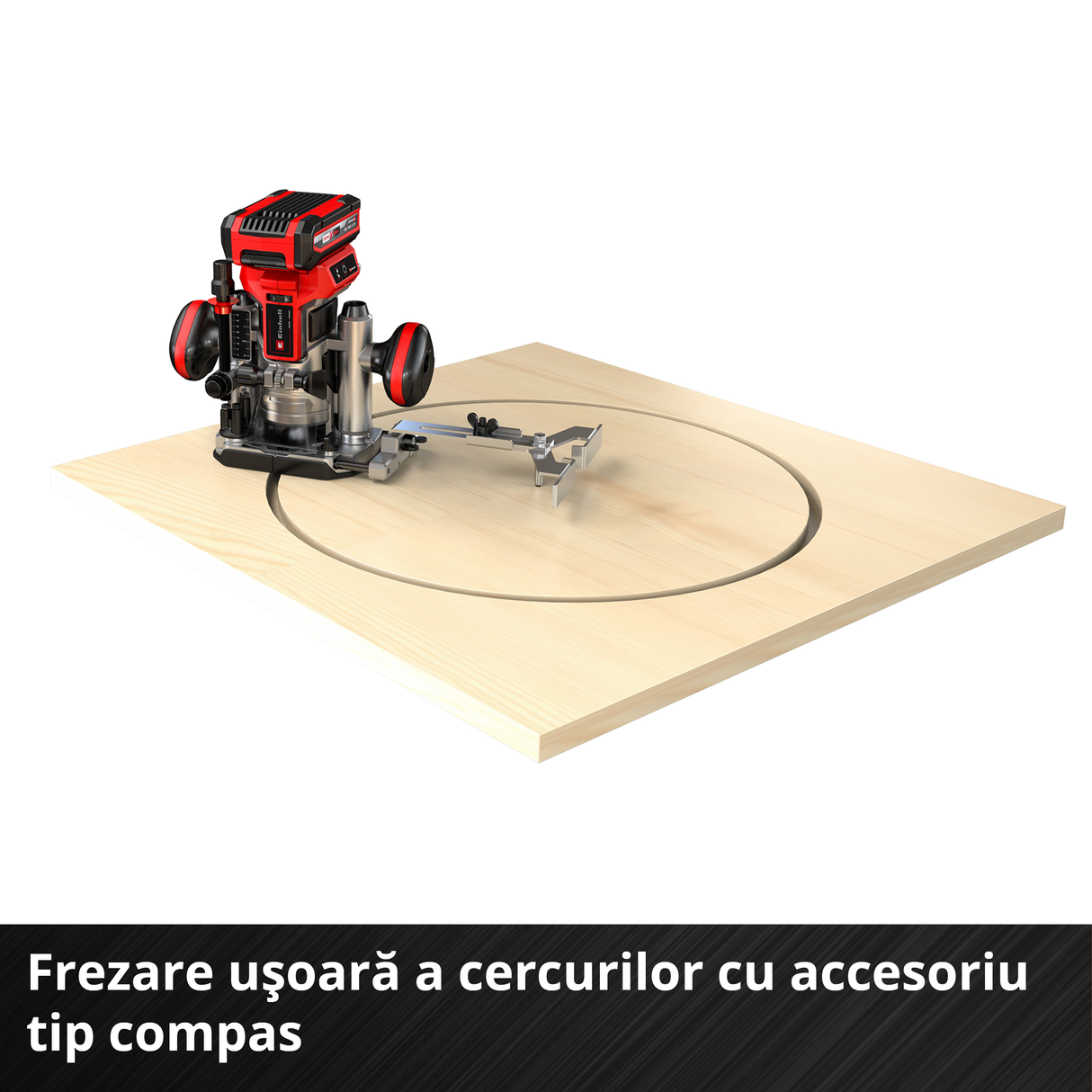 Freza multifuctionala pe acumulator Einhell Professional TP-RO 18 Set Li BL-Solo Power X-Change, 18 V, motor fara perii, reglare fina a adancimii de frezare, incl. accesorii + geanta, fara acumulator