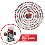 Einhell Professional TP-RO 18 Li BL-Solo Power X-Change akkus marógép (18 V, Li-ion, löketmagasság 35 mm, kefe nélküli motor, hosszvezetővel, akkumulátor és töltő nélkül)