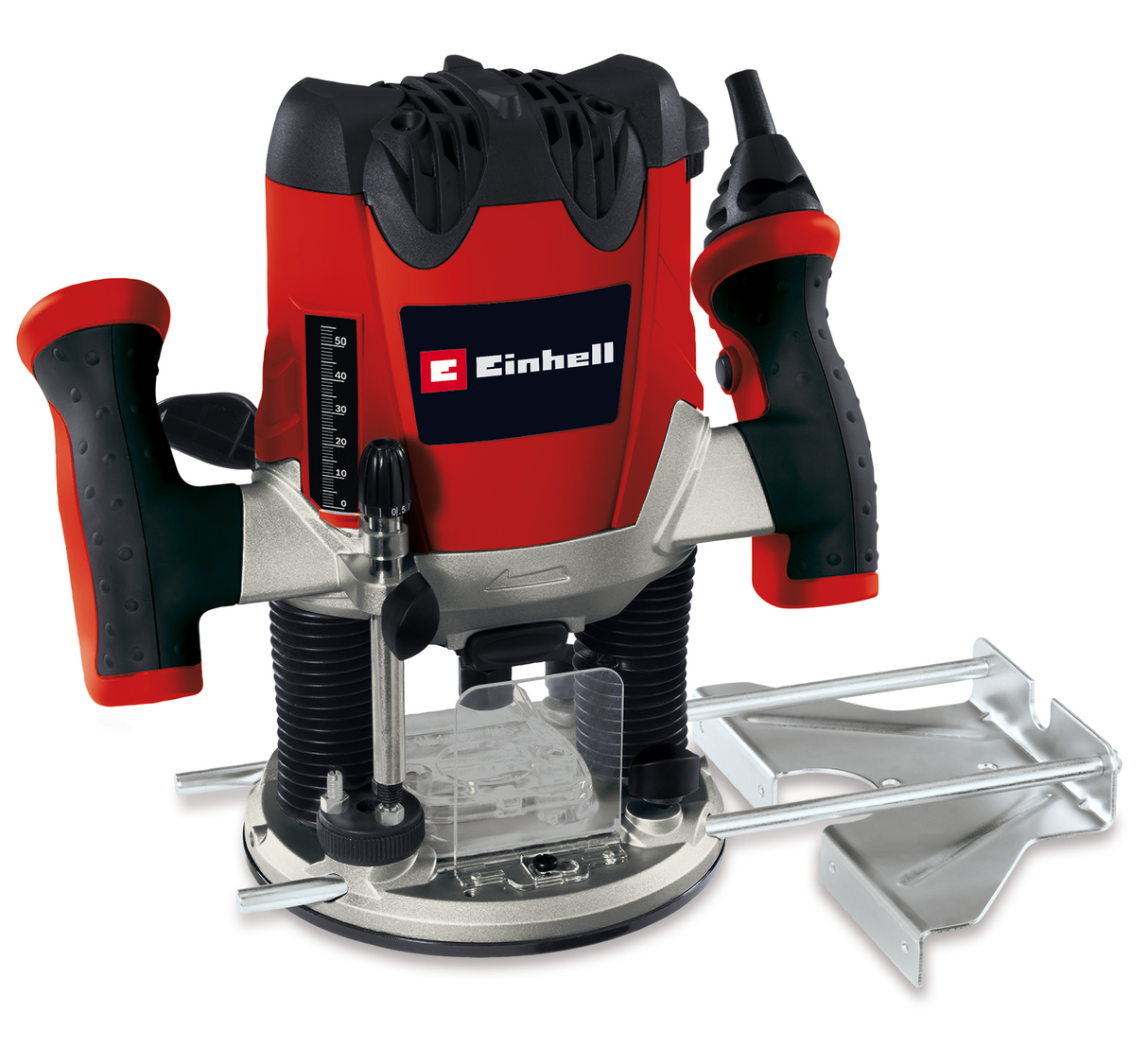 Masina de frezat Einhell TE-RO 1255 E, 1200 W, pinsa Ø 6 si 8 mm, inaltime cursa 55 mm, control electronic al vitezei, blocare a axului, schimbare usoara a sculei