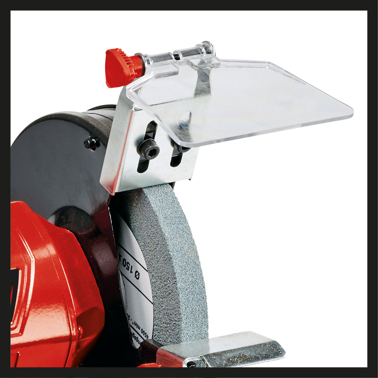 Einhell TC-BG 150 kéttárcsás asztali csiszológép (150 W, kisebb és nagyobb javításokhoz, alakigazításhoz és előcsiszoláshoz/őrléshez, durva és finom csiszolókorong K36/K60