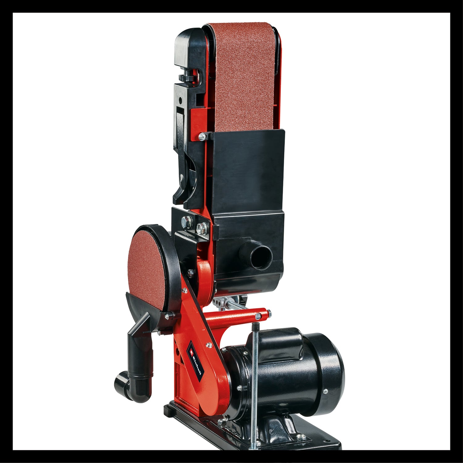 Slefuitor cu banda disc stationar Einhell TC-US 380, 380 W, viteza banda stationara 292 m/min, viteza disc abraziv 1.450 rpm, incl. 1x banda abraziva K80 si 1x hartie abraziva disc K80