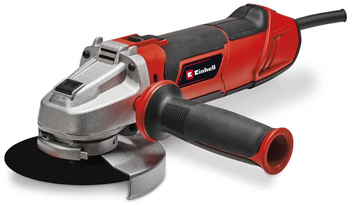 Polizor unghiular Einhell TE-AG 125/1010 CE Q, 1010 W, slot pentru fixare rapida, reglare electrica a vitezei la mers in gol, cap de angrenaj metalic plat, protectie disc, discul de taiere nu este inclus