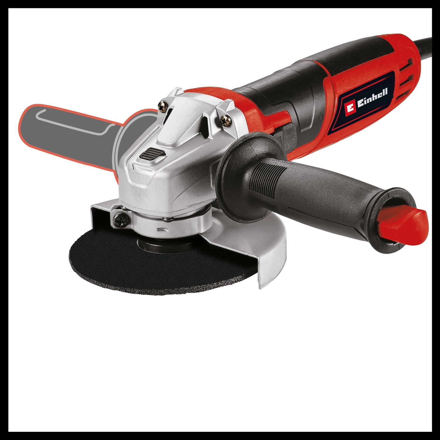 Einhell TC-AG 125/850 sarokcsiszoló készlet, 850 W, 12 000 perc-1, maximális vágási mélység 28 mm, maximális tárcsaátmérő 125 mm, 3 vágókoronggal, 1 csiszolókoronggal és 1 Einhell táskával