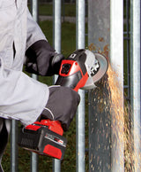Einhell akkus sarokcsiszoló TC-AG 18/115 Li Kit Power X-Change, 18 V, 115 mm-es tárcsaátmérő, 28 mm-es vágási mélység, lágyindítás, vágókorong nélkül, 4.0 Ah-s akkumulátorral és töltővel